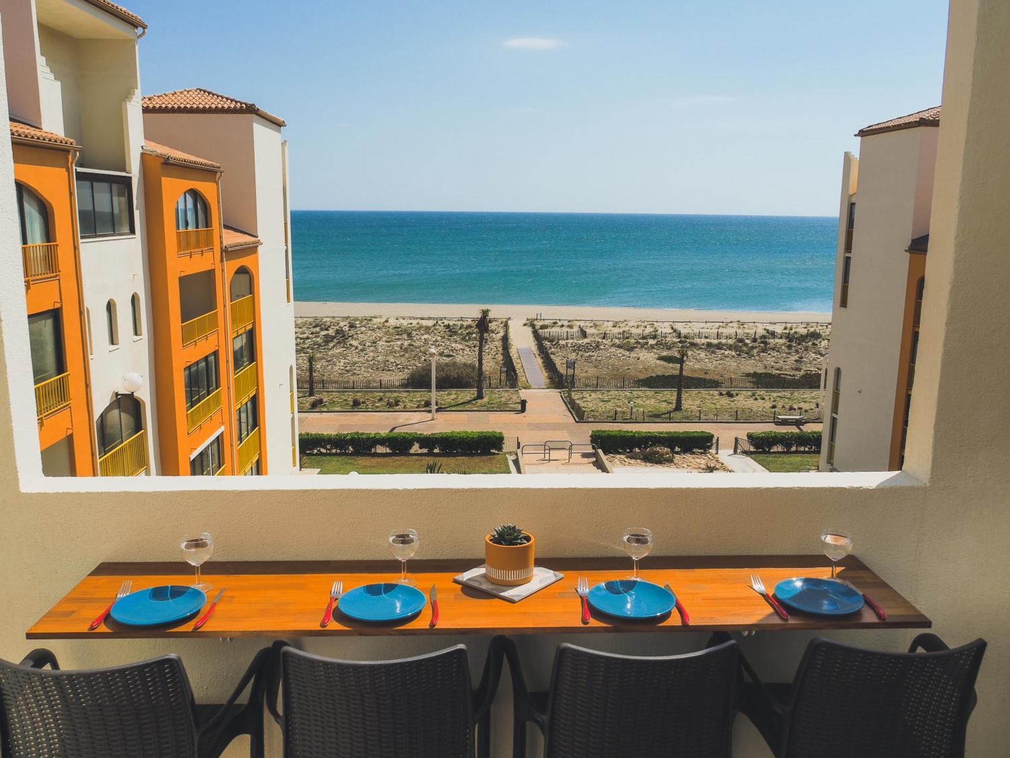 Appart Mezzanine Vue Mer Et Plage, Parking Wifi Tv Le Barcarès المظهر الخارجي الصورة